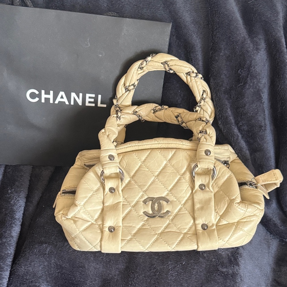 Chanel Cream Quilted Shoulder Bag